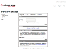 Tablet Screenshot of partnerconnect.cpicardgroup.com